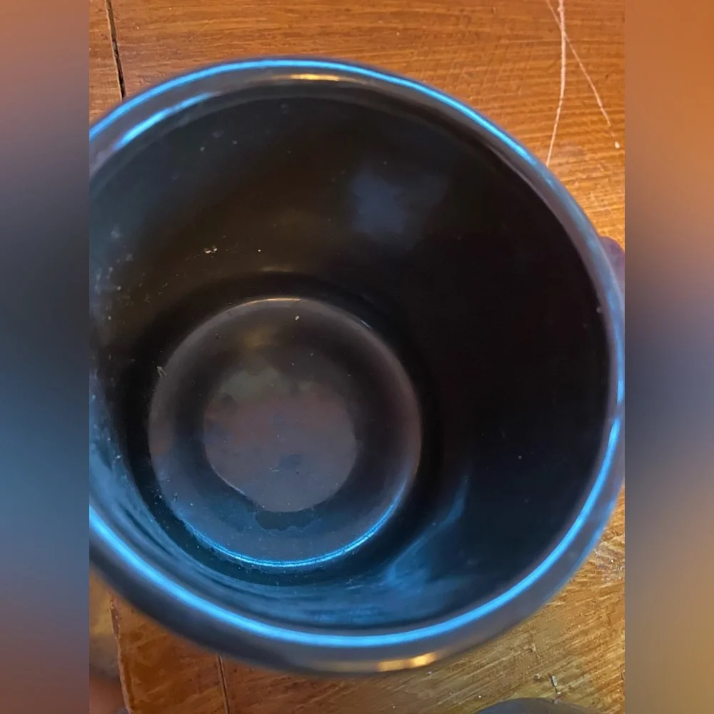 Two black metal coffee mugs. - Picture 3 of 4